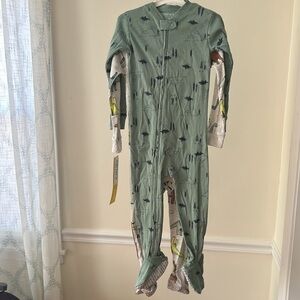 2  Carters Dinosaur footed pajamas Size 3T. NWT